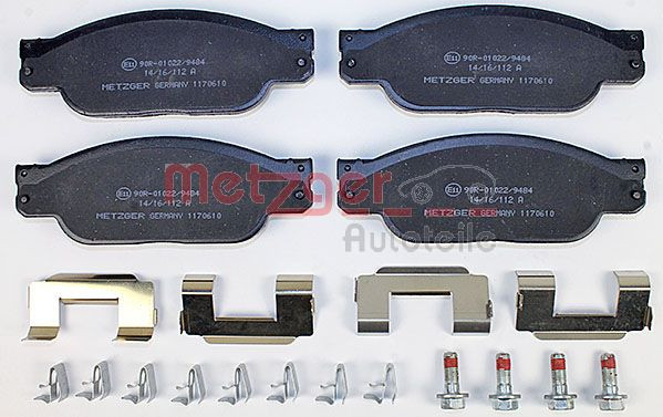 METZGER Bremsbelagsatz, Scheibenbremse